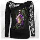 Spiral Direct - Lace One Shoulder Top - Poisoned Ivy