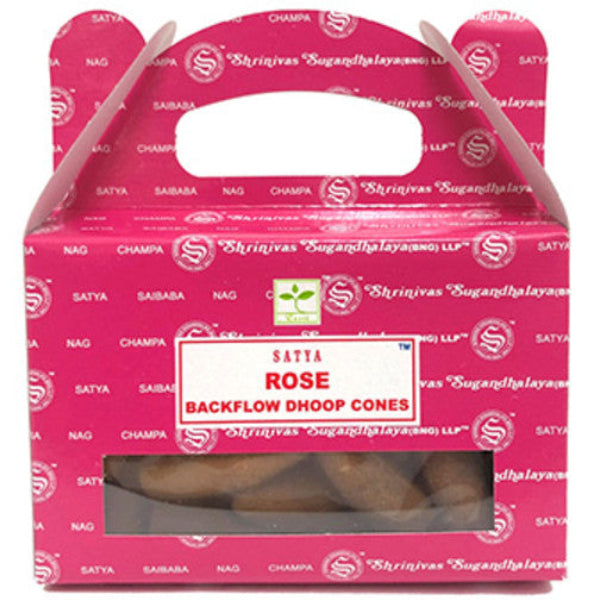 Satya Backflow Incense Cones - Rose