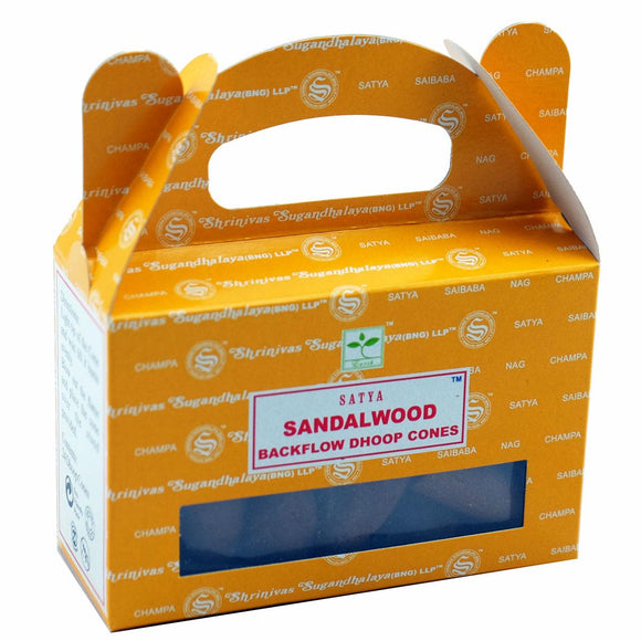 Satya Backflow Incense Cones - Sandalwood