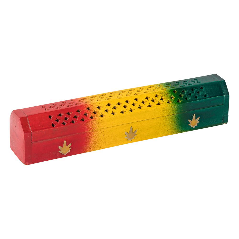 Rasta Leaf Timber Incense Box
