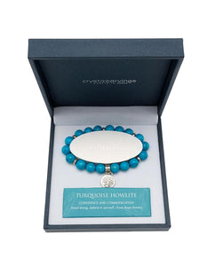 Crystal Carvings Bracelet - Turquoise Howlite