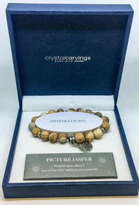 Crystal Carvings Bracelet - Picture Jasper
