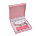 Crystal Carvings Bracelet - Rose Quartz Pink Box