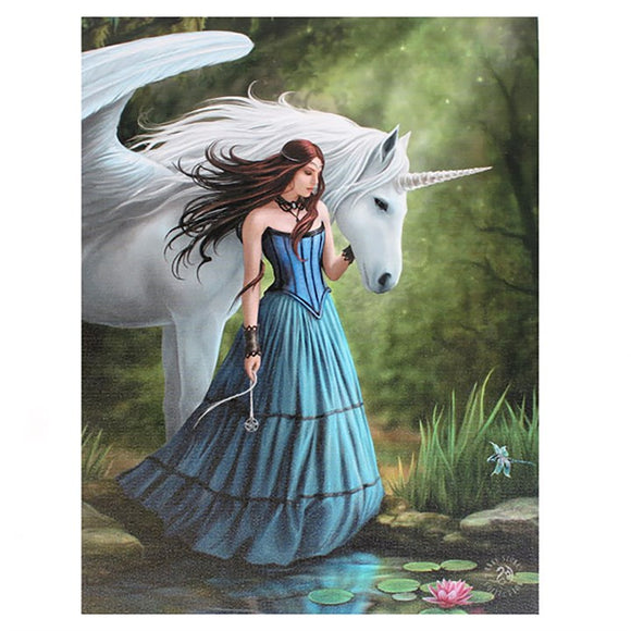 Enchanted Pool Canvas 19x25cm ~ Anne Stokes