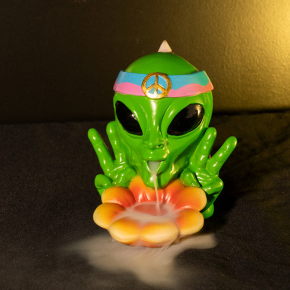 Alien Peace Backflow Incense Burner