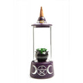 Witches Cauldron Glass Case LED Backflow Incense Burner