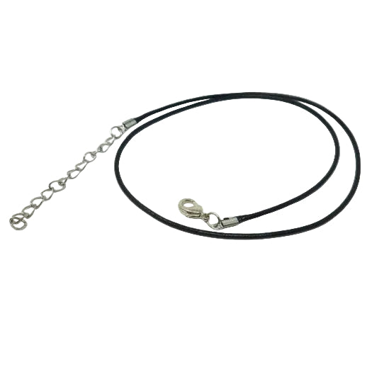 Black Waxed Cord Necklace