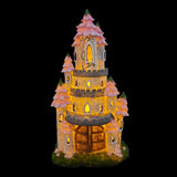 Solar Pink Fairy Tale Castle 25cm