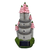 Solar Pink Fairy Tale Castle 25cm