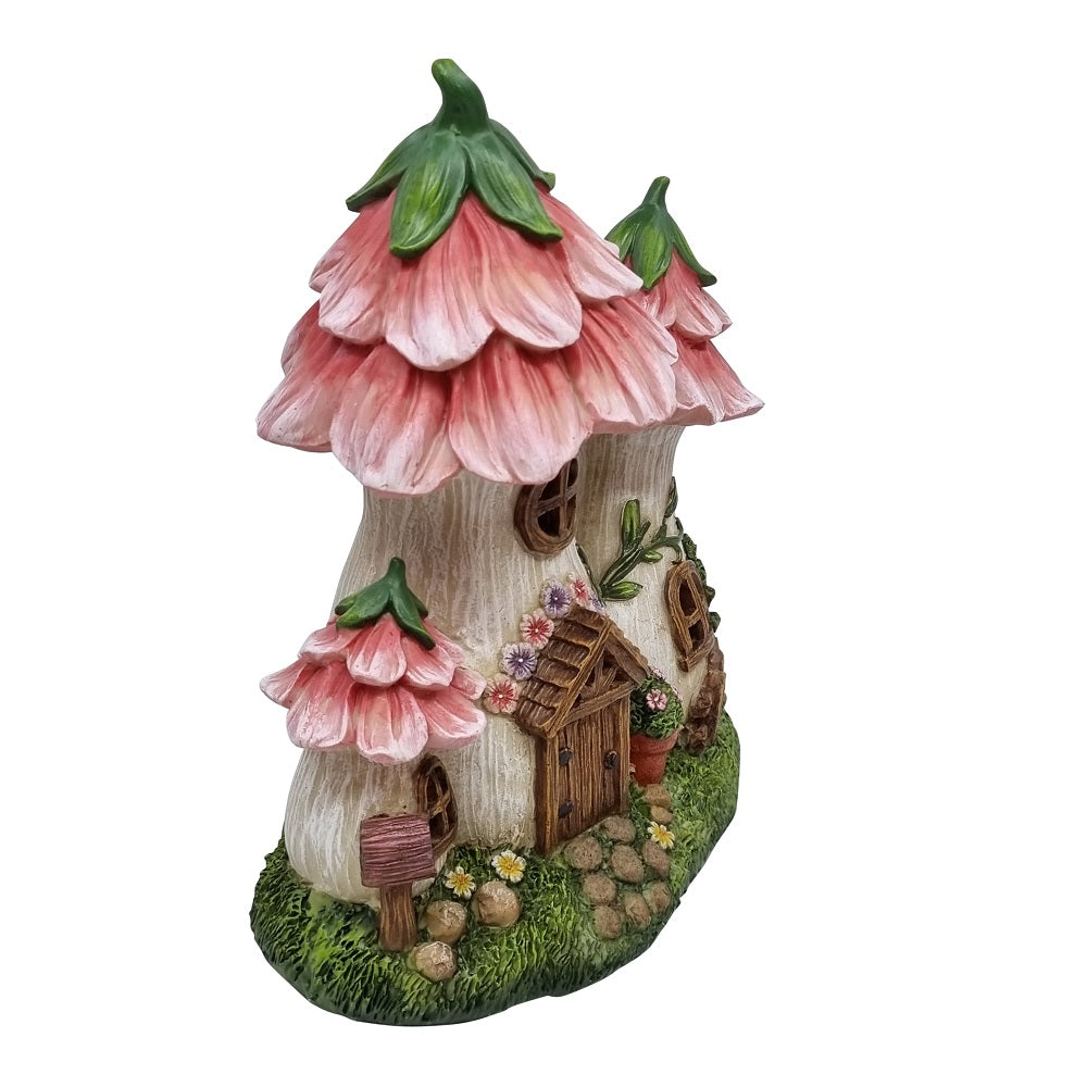 Solar Tri-Flower Fairy House