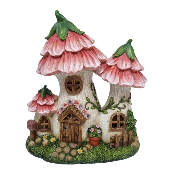 Solar Tri-Flower Fairy House
