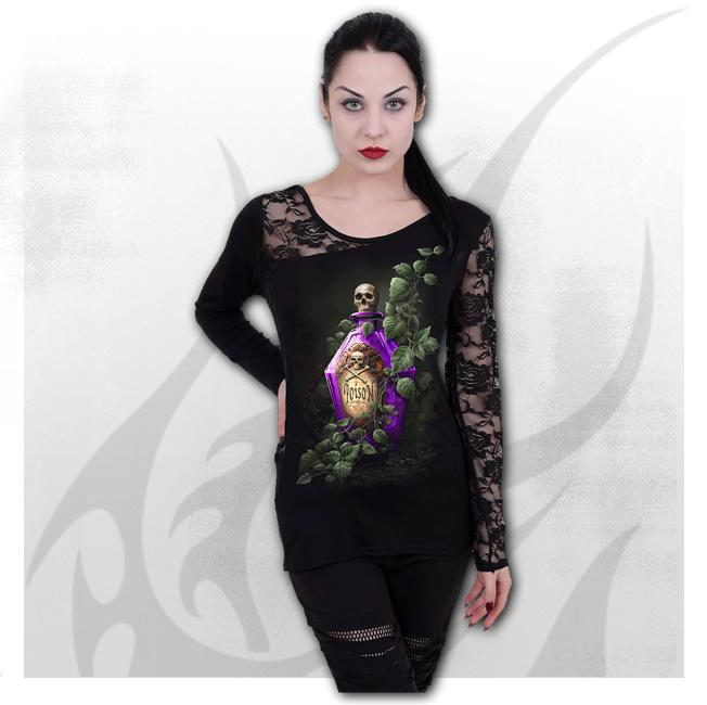 Spiral Direct - Lace One Shoulder Top - Poisoned Ivy