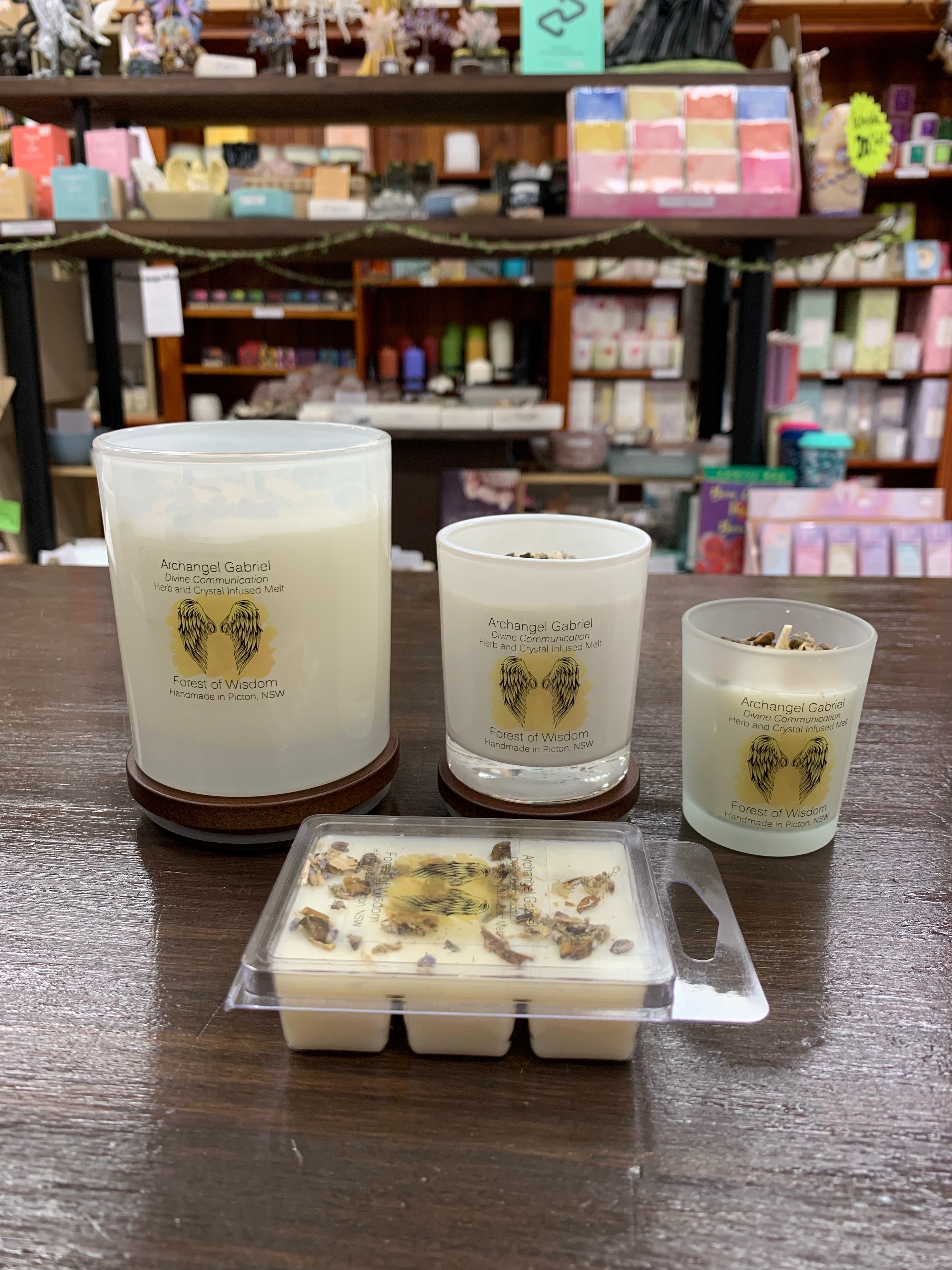 Archangel Gabriel Herb and Crystal Infused Soy Candle