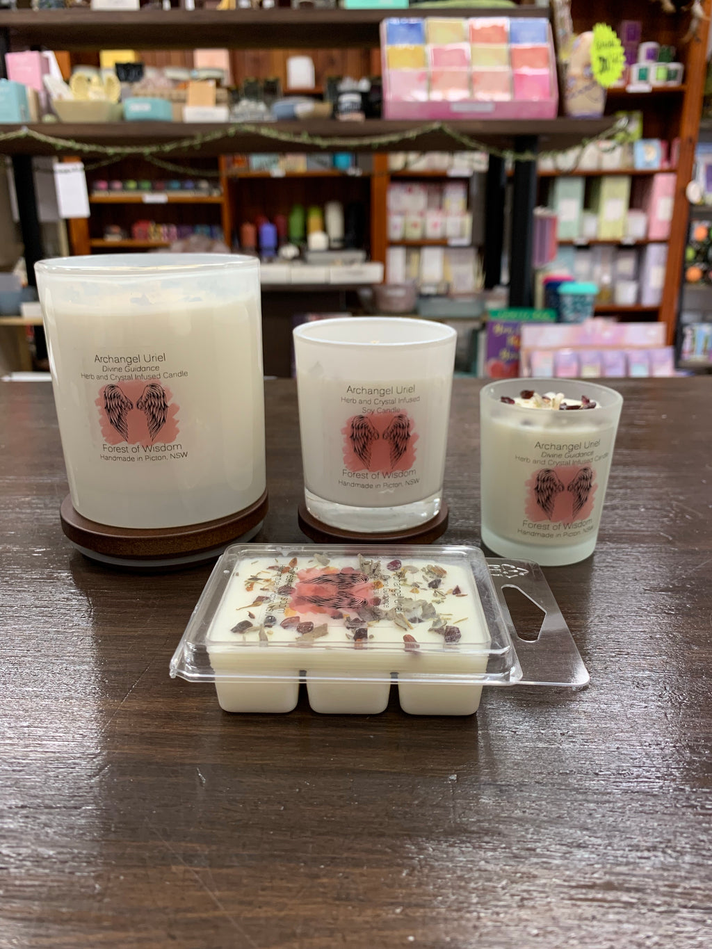 Archangel Uriel Herb and Crystal Infused Soy Candle