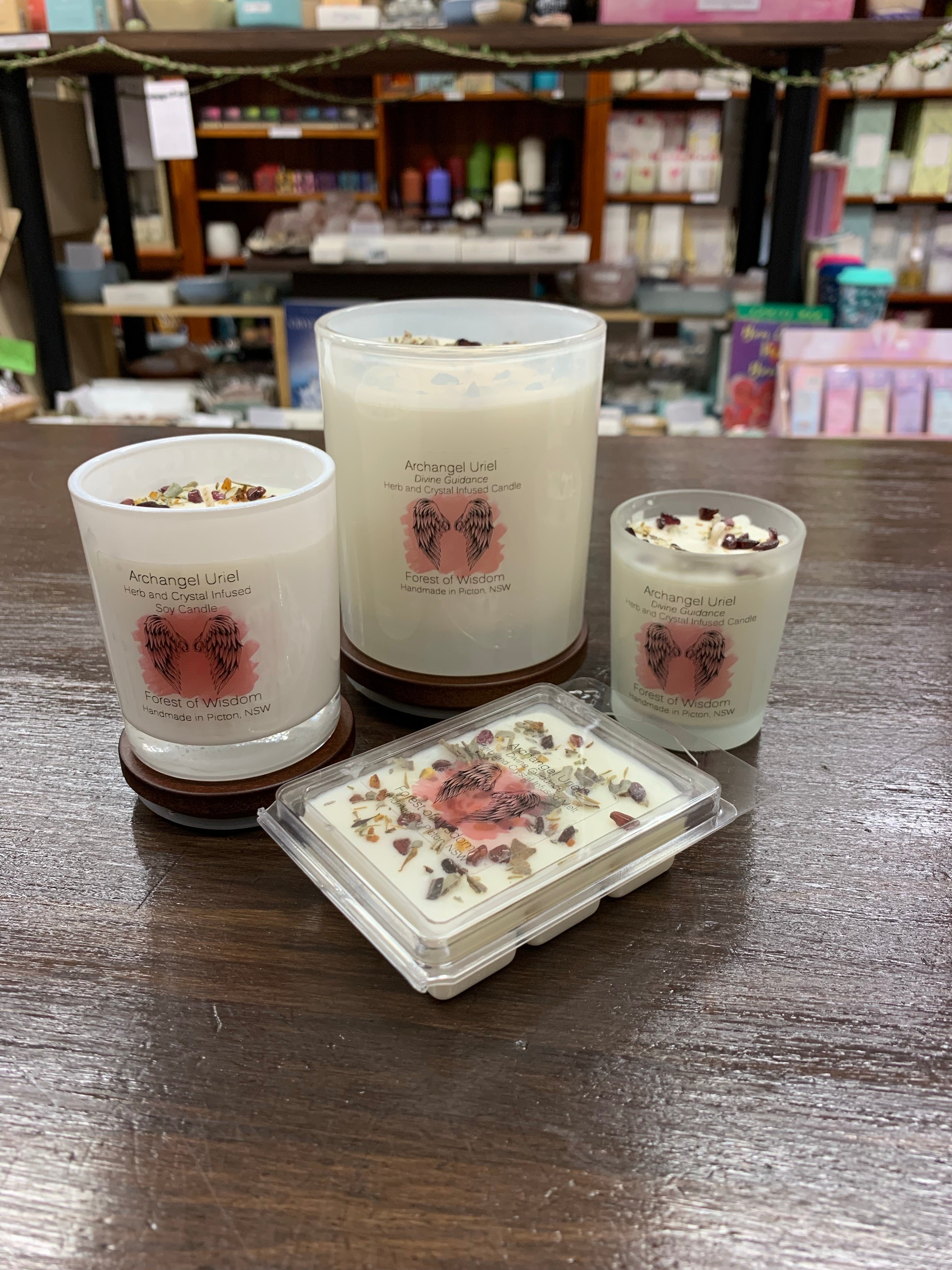 Archangel Uriel Herb and Crystal Infused Soy Candle