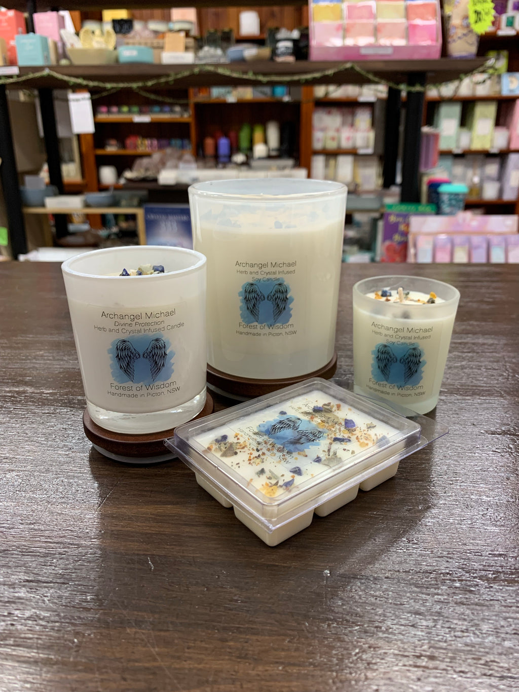 Archangel Michael Herb and Crystal Infused Soy Candle