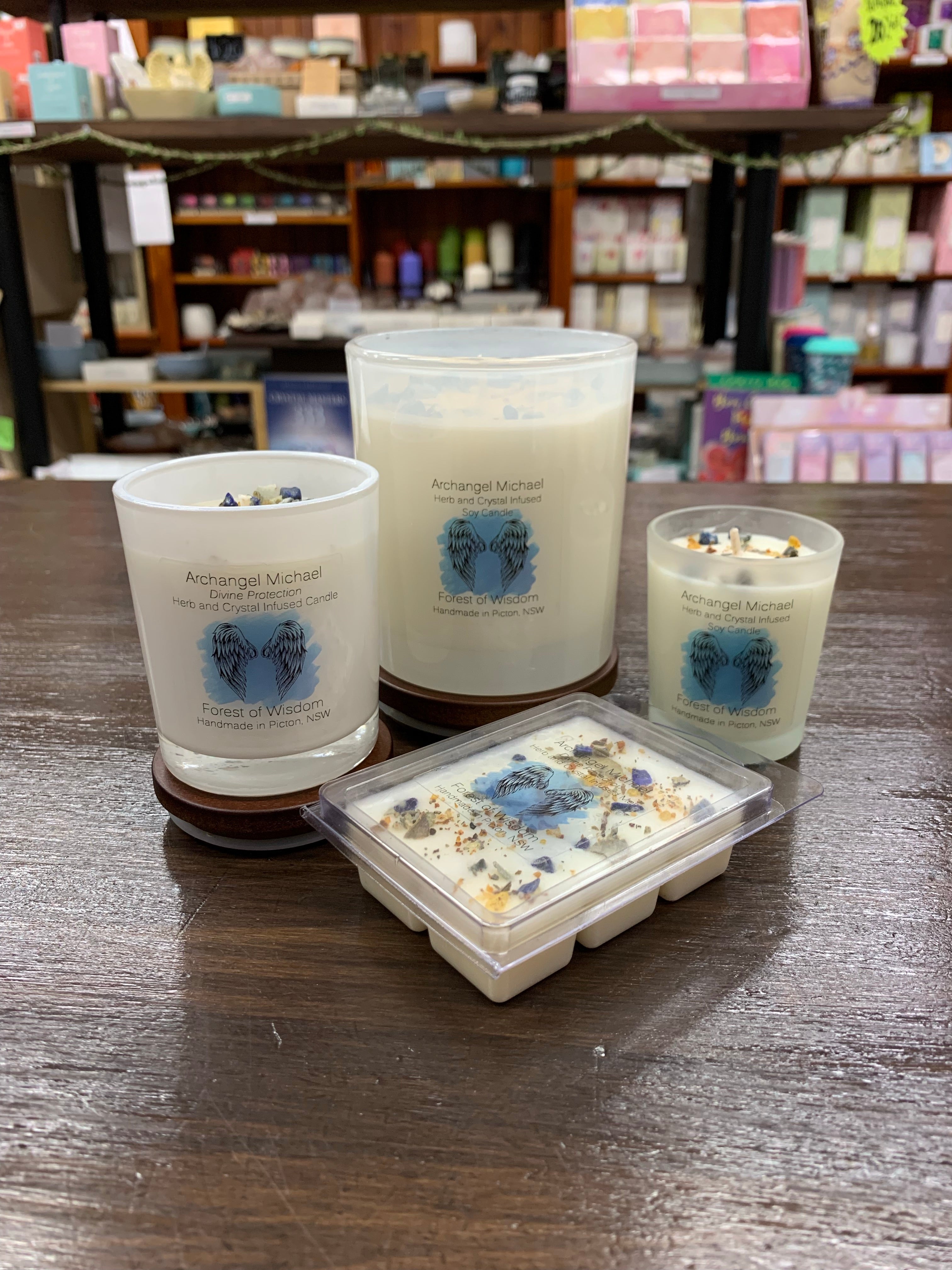 Archangel Michael Herb and Crystal Infused Soy Candle