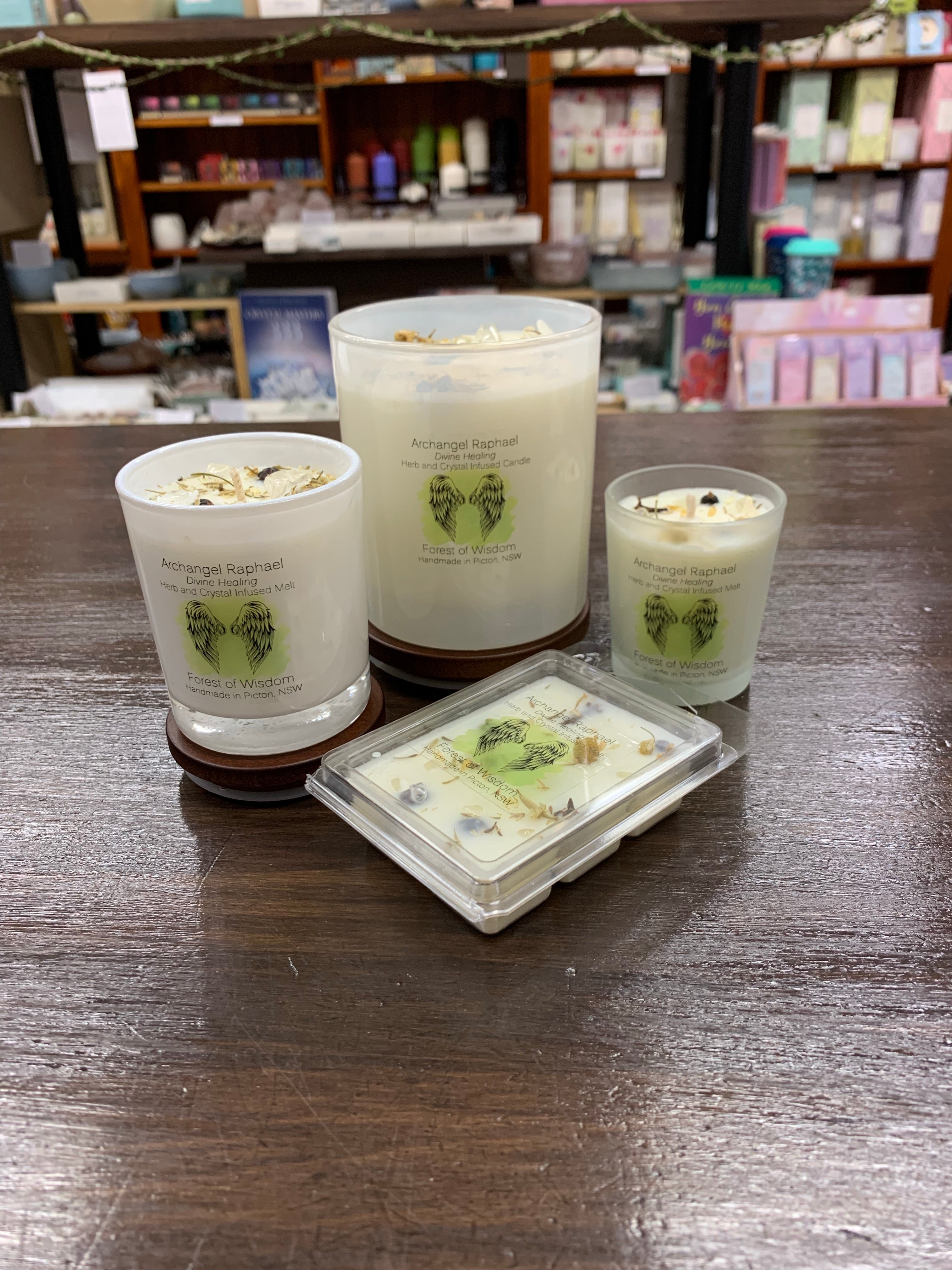 Archangel Raphael Herb and Crystal Infused Soy Candle