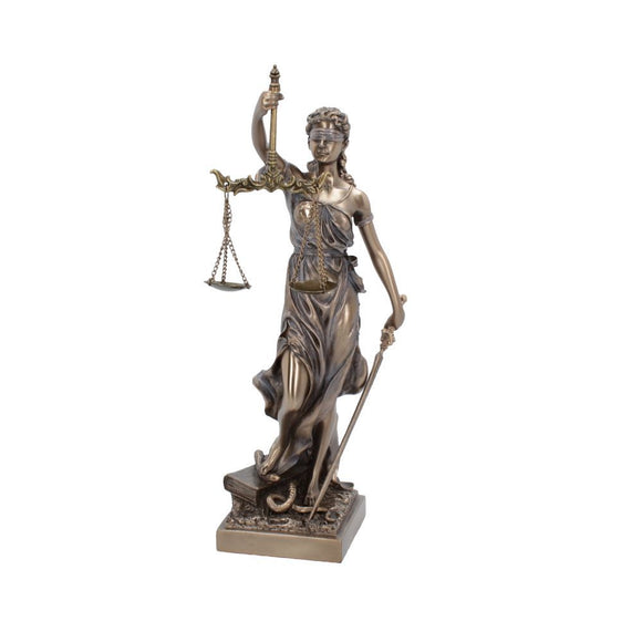 Lady Justice - Goddess of Justice and Law - Cold-Cast Bronze